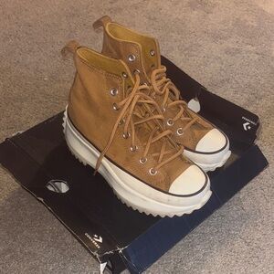 Converse Platform High-Tops in Brown and White